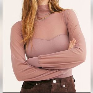 Free People Light Up Layering Top in Pink